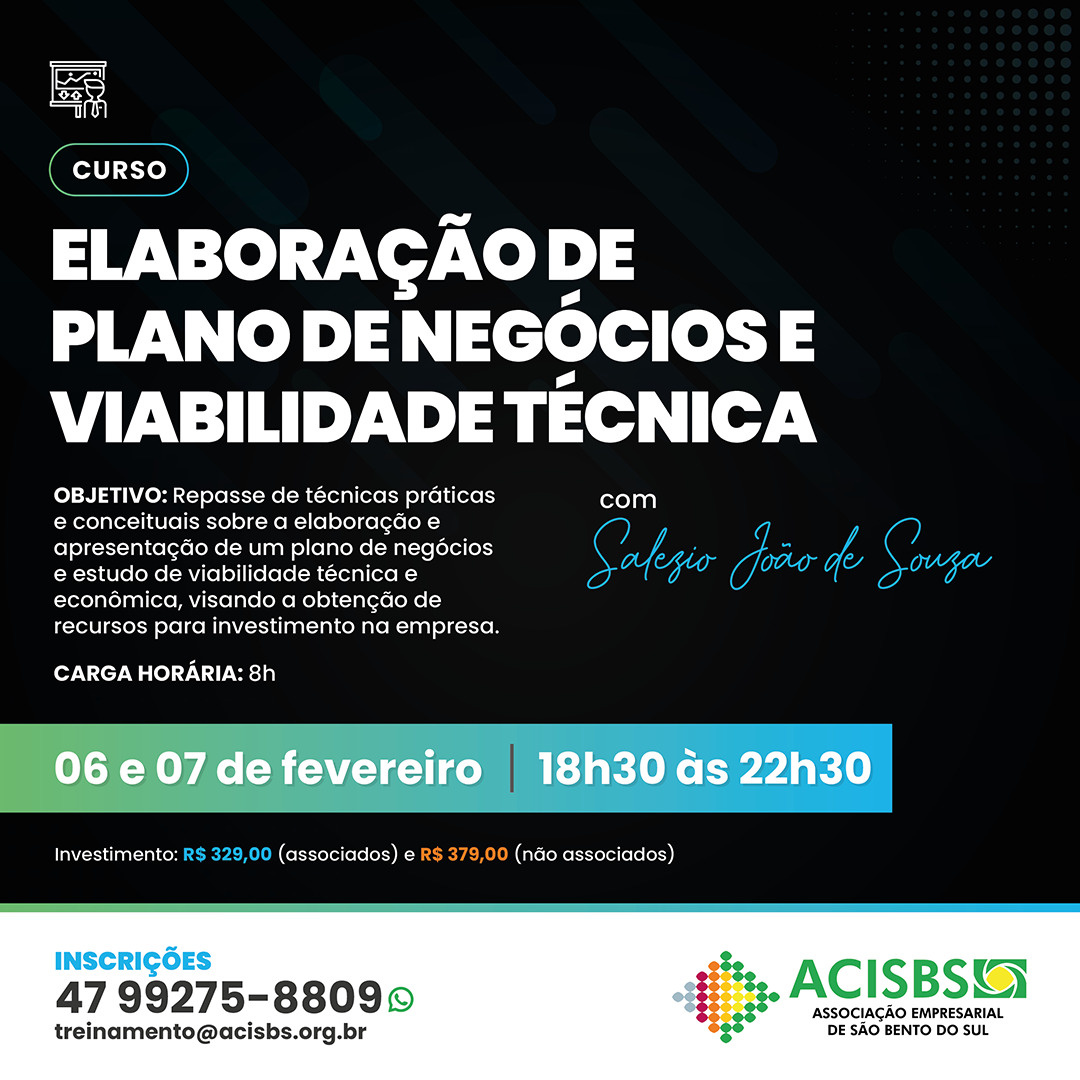 Curso: Elaboração de Plano de Negócios e Viabilidade Técnica