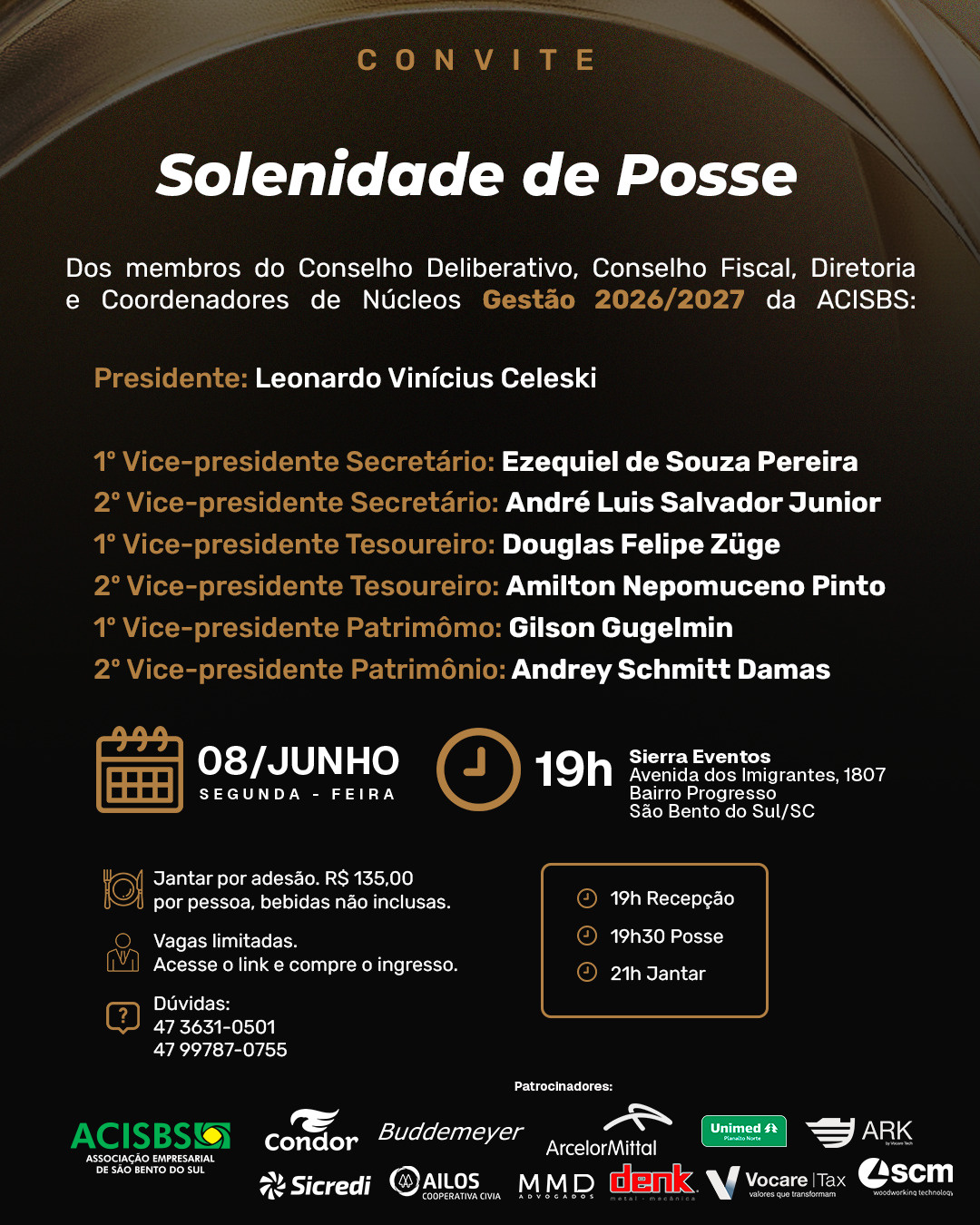 Posse Diretoria Acisbs - Gestão 2026 / 2027